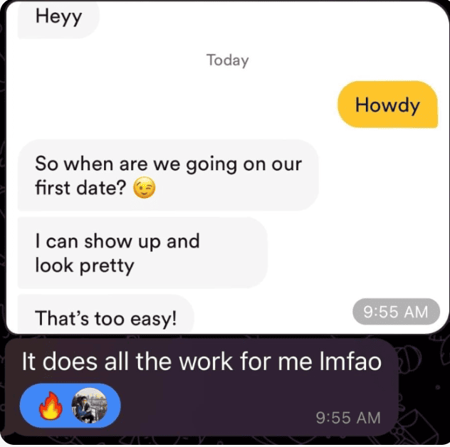Dating app conversation proof 3