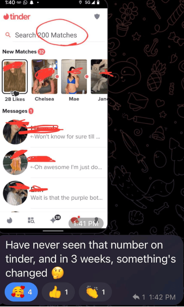 Dating app conversation proof 1